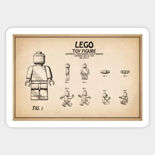 Lego Toy Figurine Patent Drawing - S Sticker